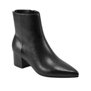 Marc Fisher LTD Leonna Pointed Toe Bootie black leather boot size 6.5